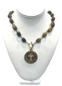Authentic Golden Radiance Tiger Eye Cross Talisman