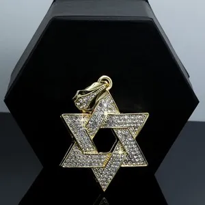 Authentic Radiant Hexagram Talisman With Gold- Plated Cuban Chain