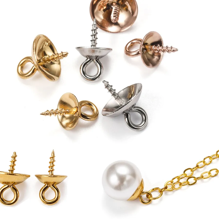 Authentic Golden Anchors of Manifestation: Sacred Screw Eye Bails