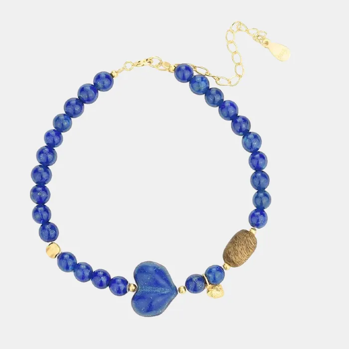 Authentic Celestial Abyss Lapis Lazuli and Gilded Heart Talisman