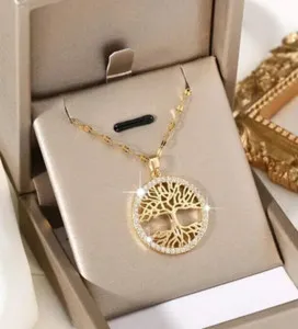 Authentic The Rooted Eternity 18K Gold Plated Tree Of Life Sacred Pendant