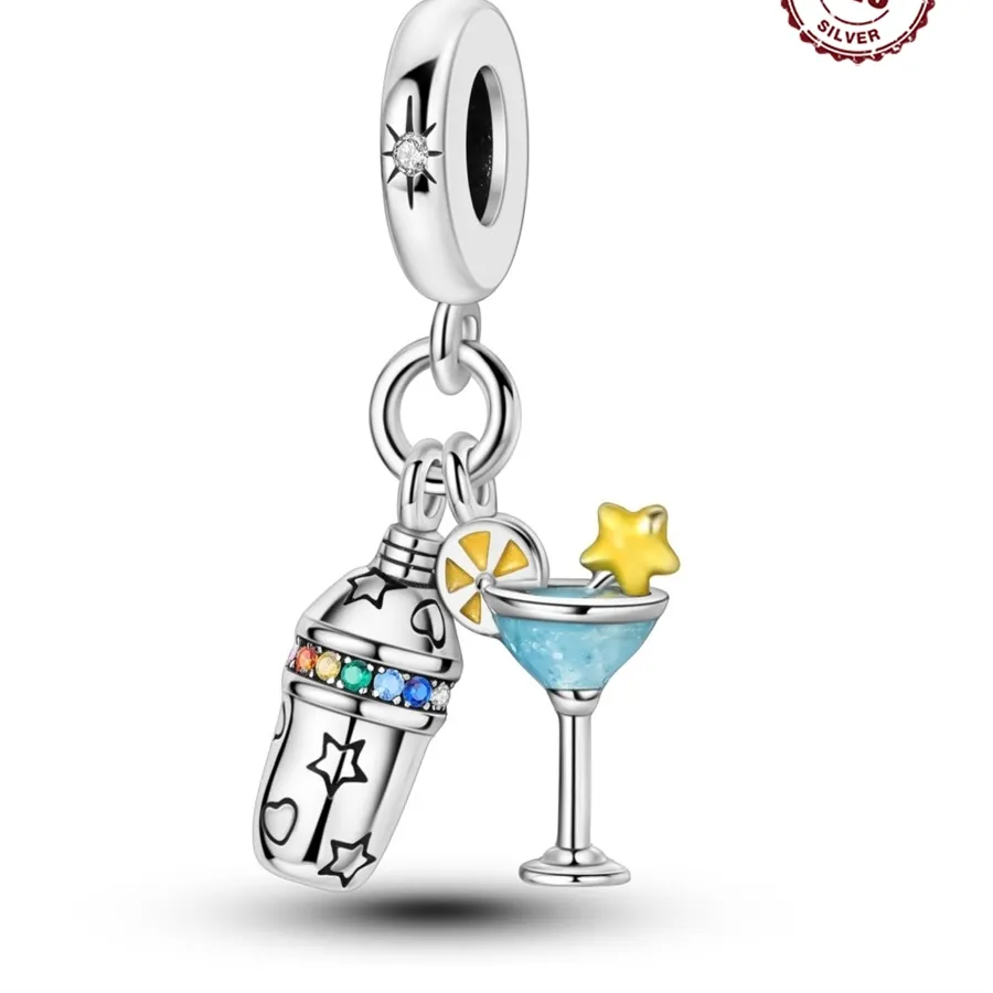 Authentic The Elixir Of Celebration Sterling Silver Cocktail Glass Talisman