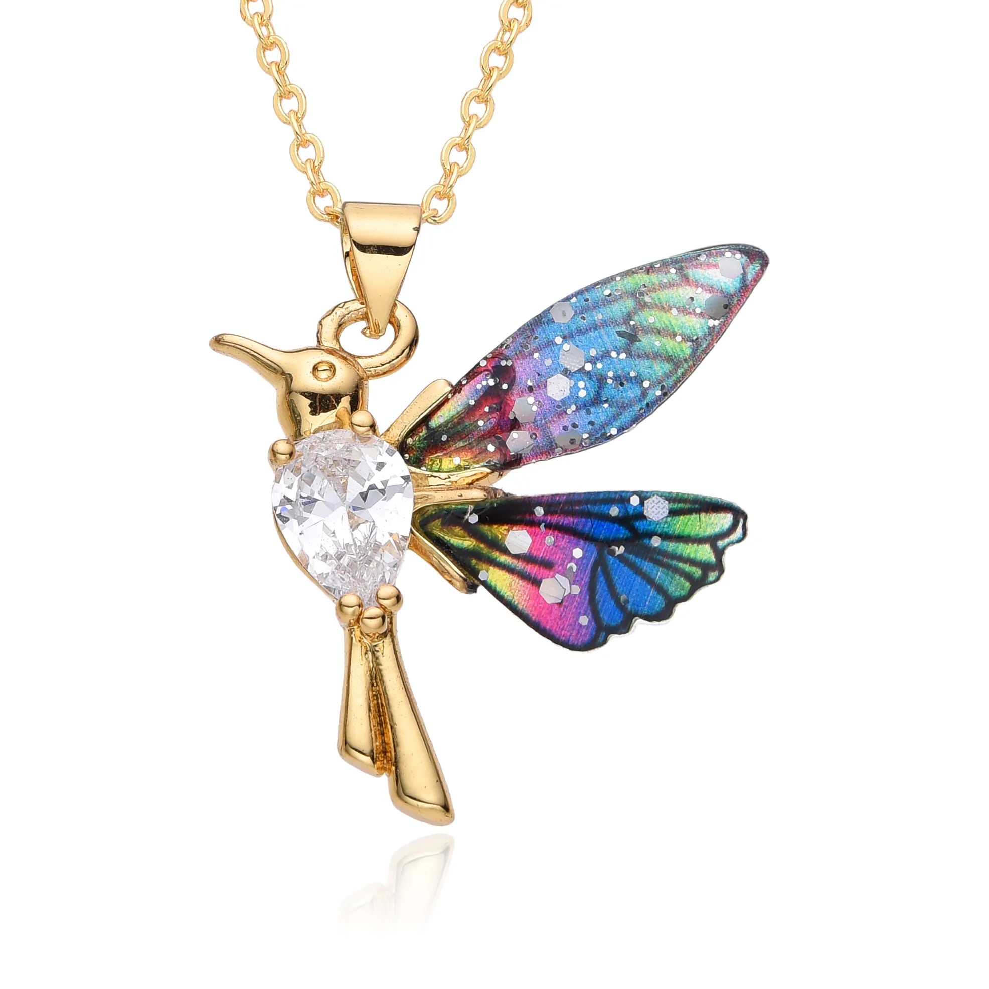 Authentic Whispers of the Hummingbird: Gold-Inlaid Mystical Flight