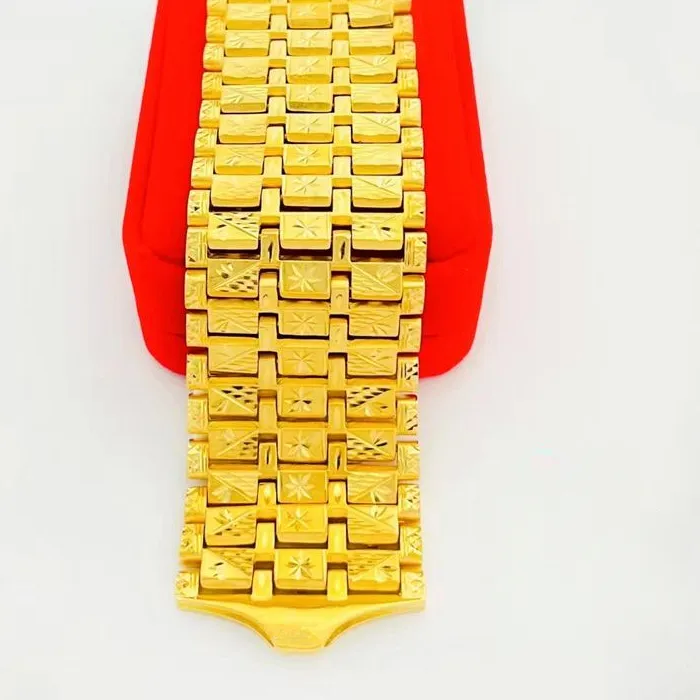 Authentic Non- Fading Copy 100 Gold 24K 999 Bracelet Advanced Sense Domineering Bracelet Fine Jewelry
