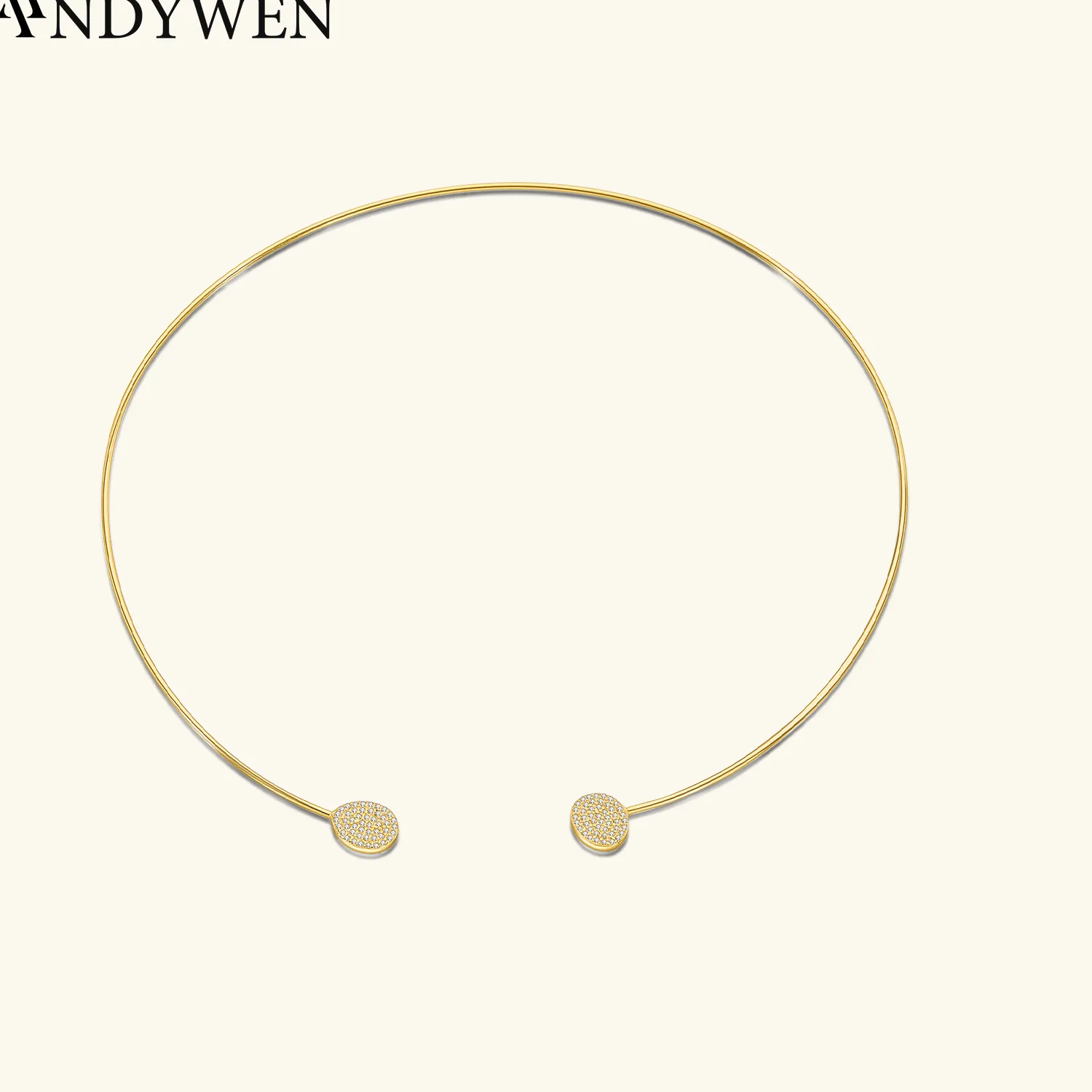Authentic Radiant Rebel Collar - CZ Zircon and Gold-Plated Sterling Silver Transformation Talisman