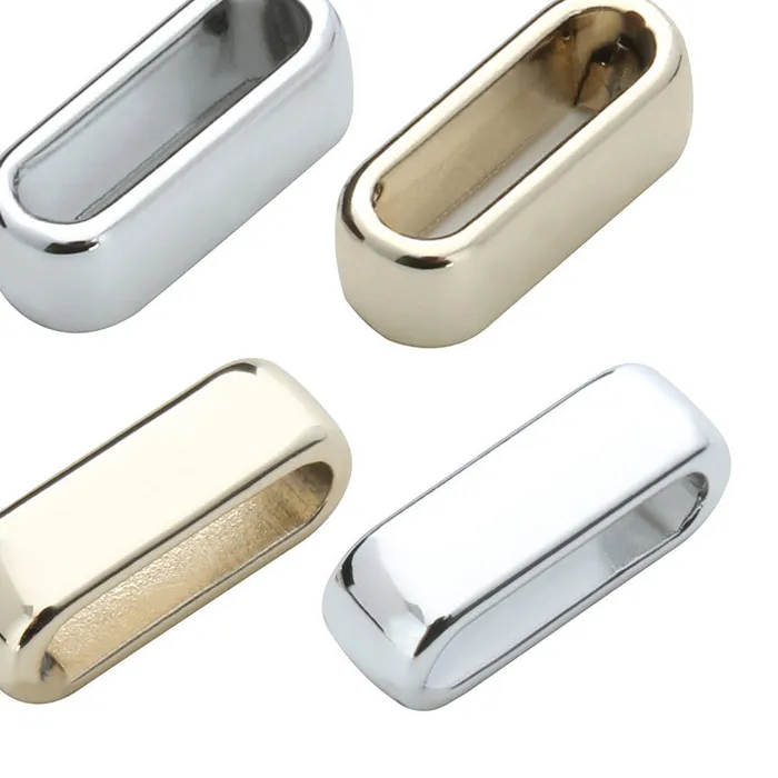 Authentic 10pcs/lot Gold Color Alloy Big Hole Square End Beads fit 10*3mm Flat Leather Rope Cord DIY Jewelry Making Accessories
