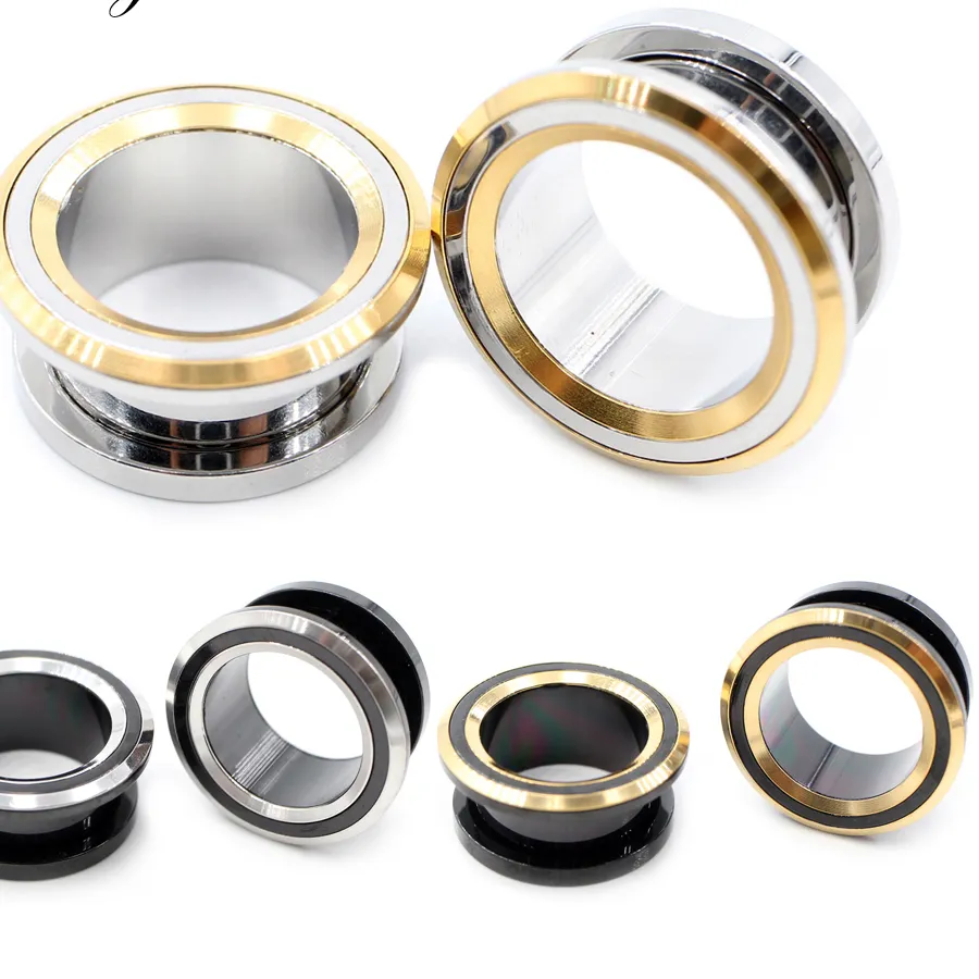 Authentic Alisouy 2Pcs 6- 25Mm Unscrew Round Ear Plugs Tunnels Expander Stretchers Gauges Earrings Piercing Body Jewelry
