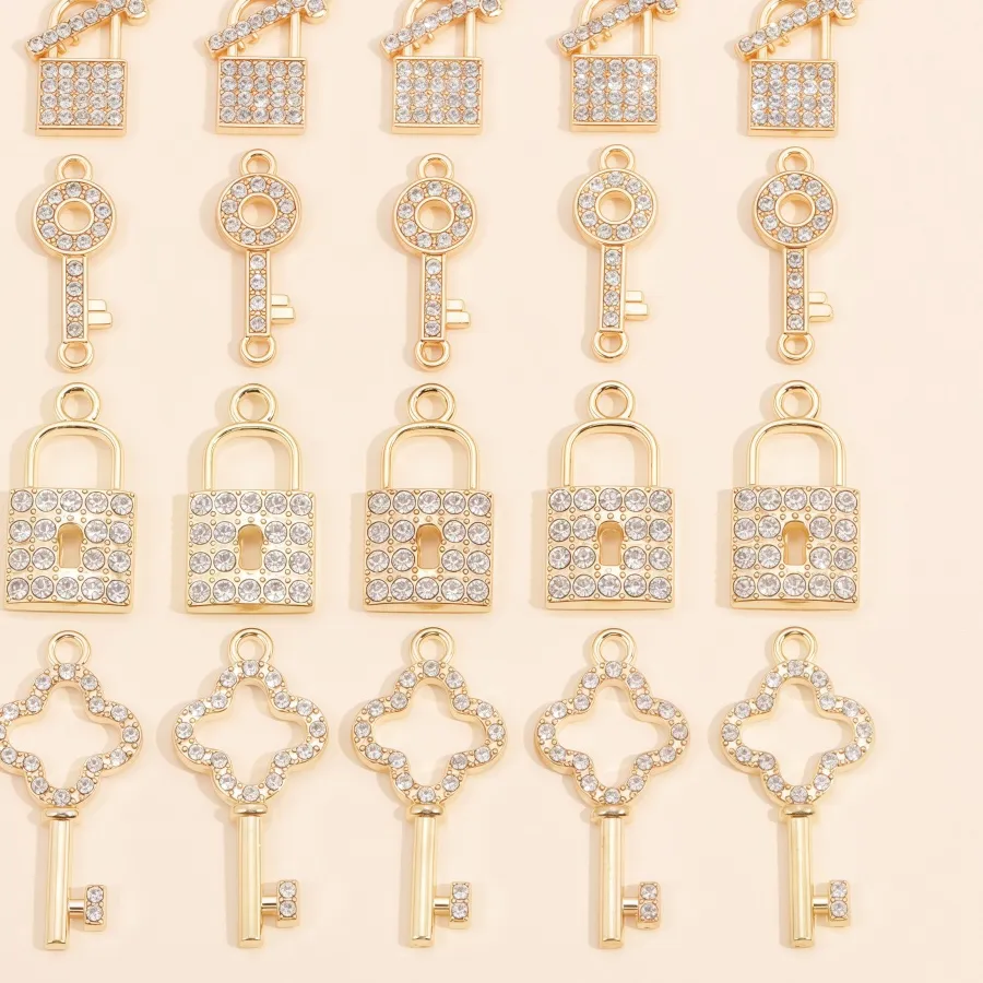 Authentic The Golden Cipher: Radiant Lock and Key Talismans