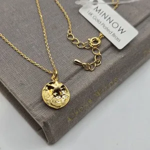 Celestial Luminary The Full Moon And Star Gilded Talisman