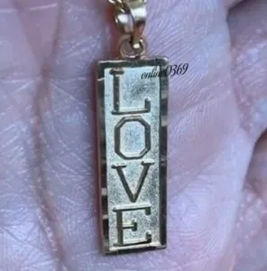 Authentic Golden Hearted Dog Tag Pendant 14K Gold Plated Silver Guardian