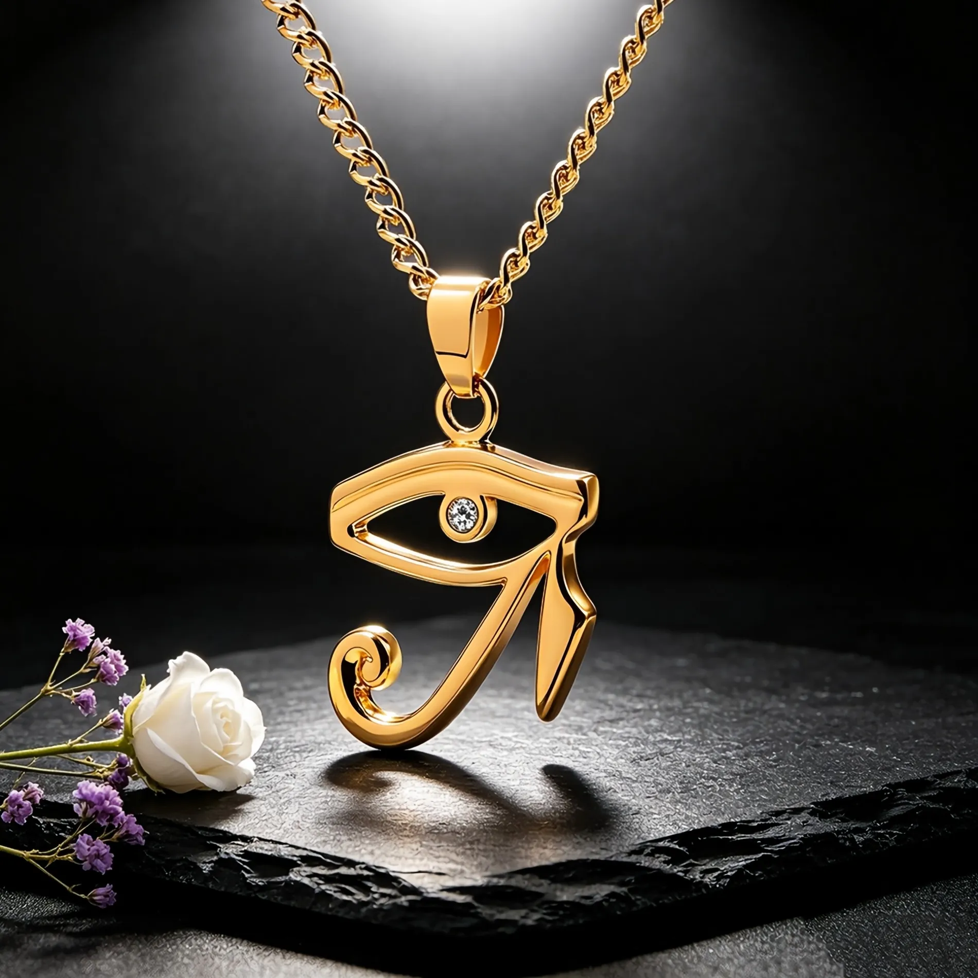 Authentic The Wadjet Gaze Radiant Golden Eye Of Horus Talisman