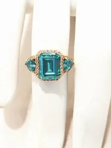Authentic The Azure Blossom Ring Of Solace And Alignment