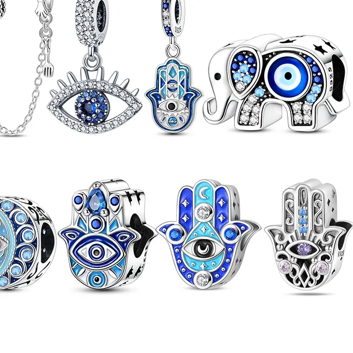 Authentic The Guardian's Gaze Sterling Silver Hamsa And Elephant Talisman