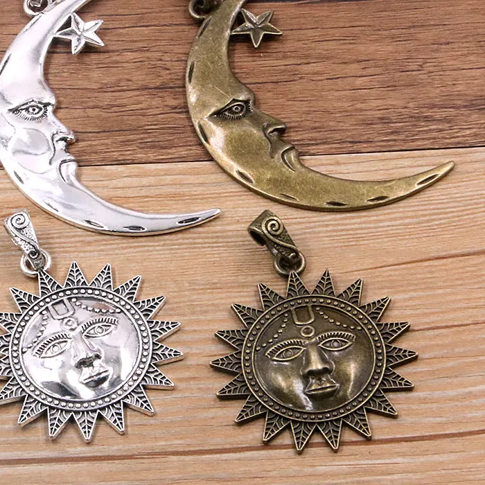 Authentic Celestial Harmony Grandfather Moon And Sun Gold- Plated Talisman