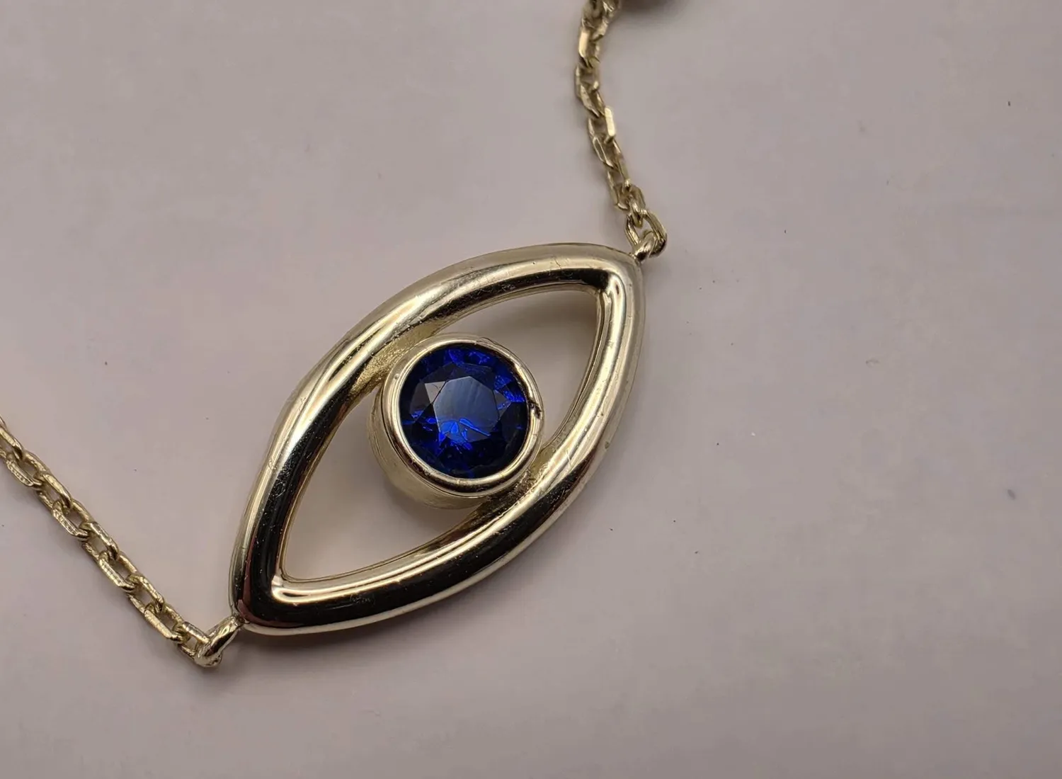 Authentic Celestial Guardian Evil Eye Dainty Gold- Plated Chain Bracelet