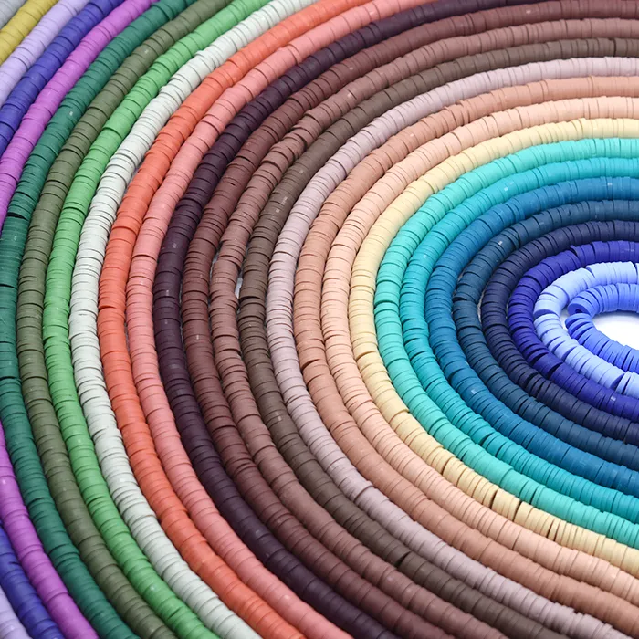 Authentic Winter Color 350Pcs 6Mm Flat Round Polymer Clay Beads Chip Disk Loose Spacer Beads For Jewelry Making Diy Design Bracelet