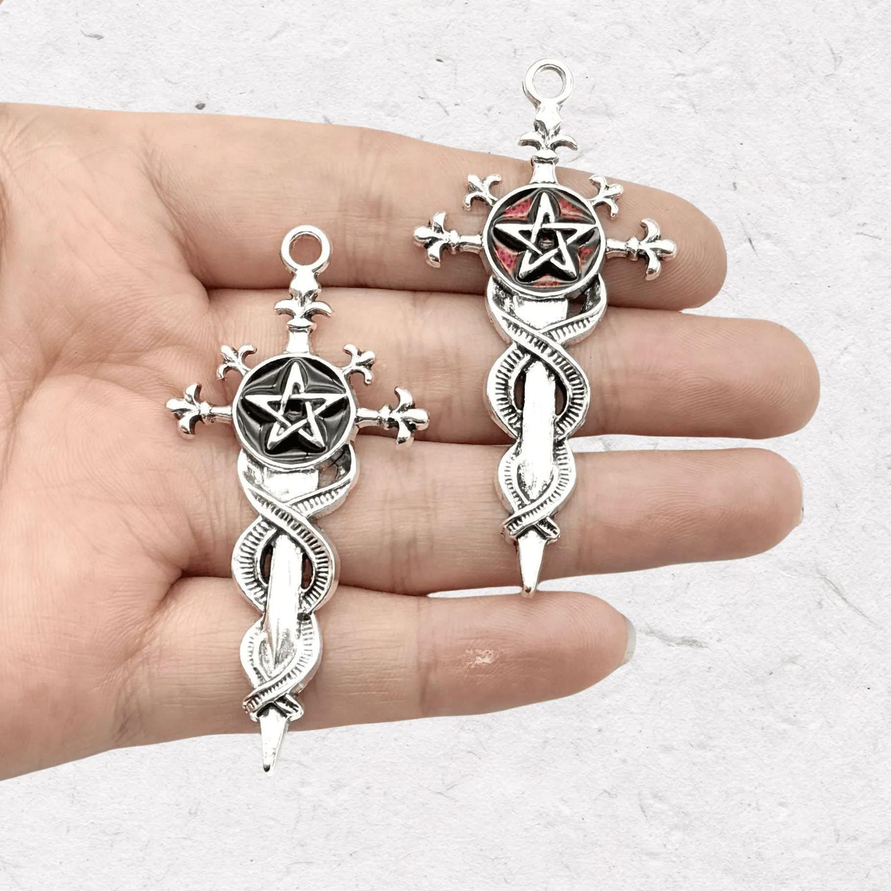 Authentic Talisman Of The Shadow Blade Dark Gothic Pentagram Pendants