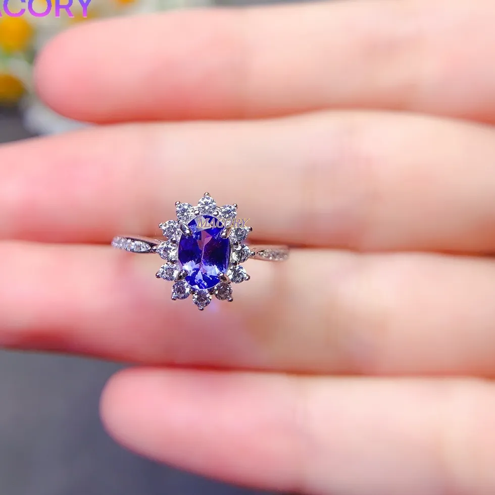 Authentic The Starlight Resonance Ring Of Mystic Tanzanite And Pure Silver