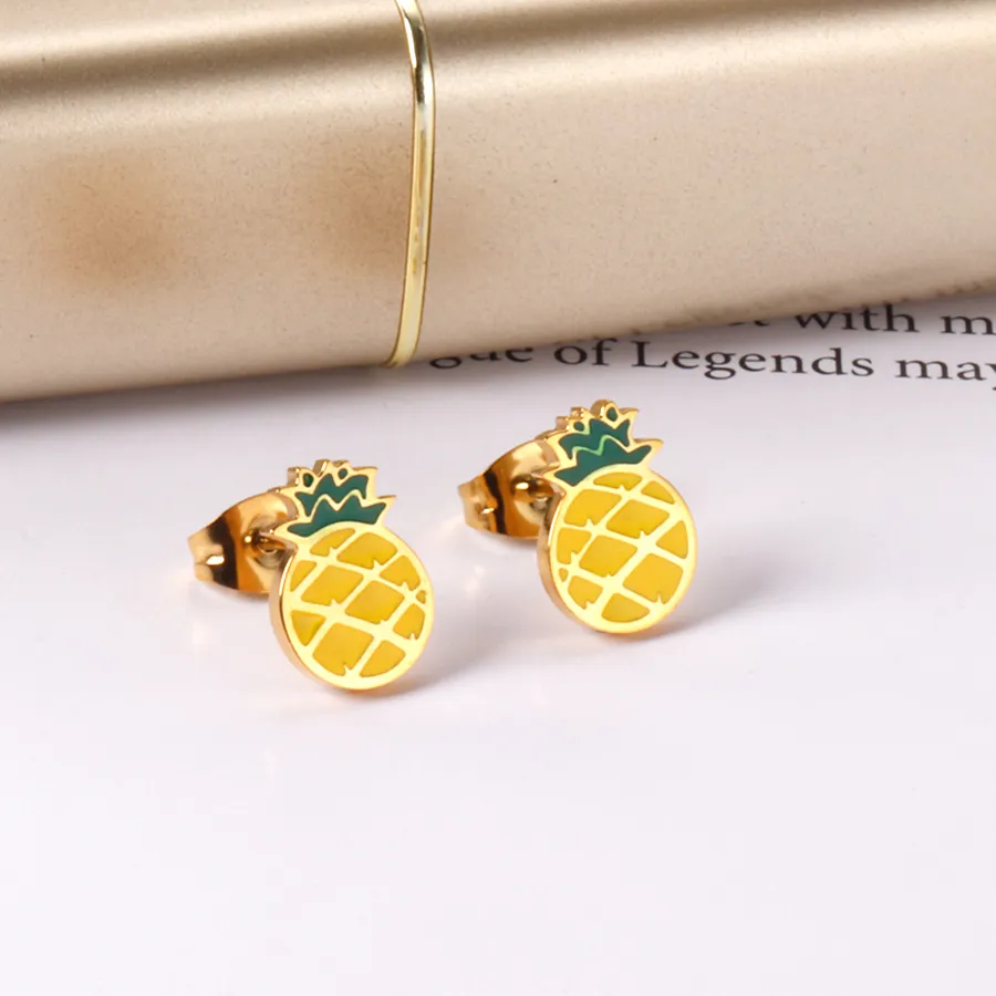 Authentic Golden Harvest Pineapple Studs Of Abundance And Joy