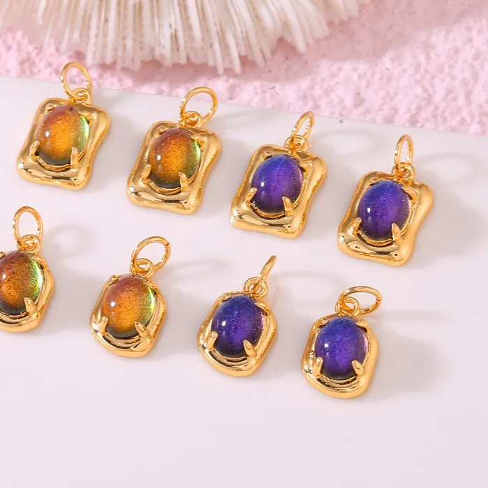 Authentic DIY Jewelry Handmade Accessories 2022 New Trendy 14K Gold Plated Candy Color Pendant Bracelet Drop Earrings wholesale