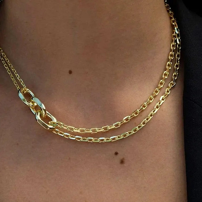 Authentic The Golden Aura Dual-Strand Choker of Radiant Sovereignty