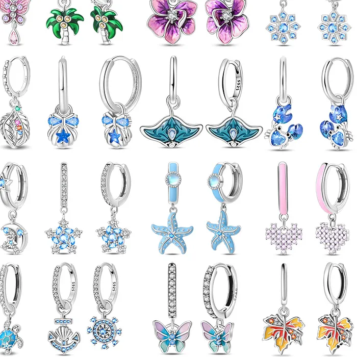 Authentic Whispers Of The Aquatic Blossom Silver And Gold Celestial Talisman Earrings