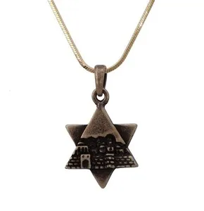 Authentic Radiant Shield Of Jerusalem Star Of David Gold- Plated Talisman
