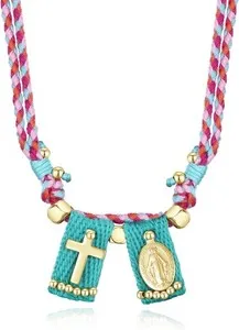Sacred Marian Scapular 18K Gold Plated Talisman Of Divine Protection