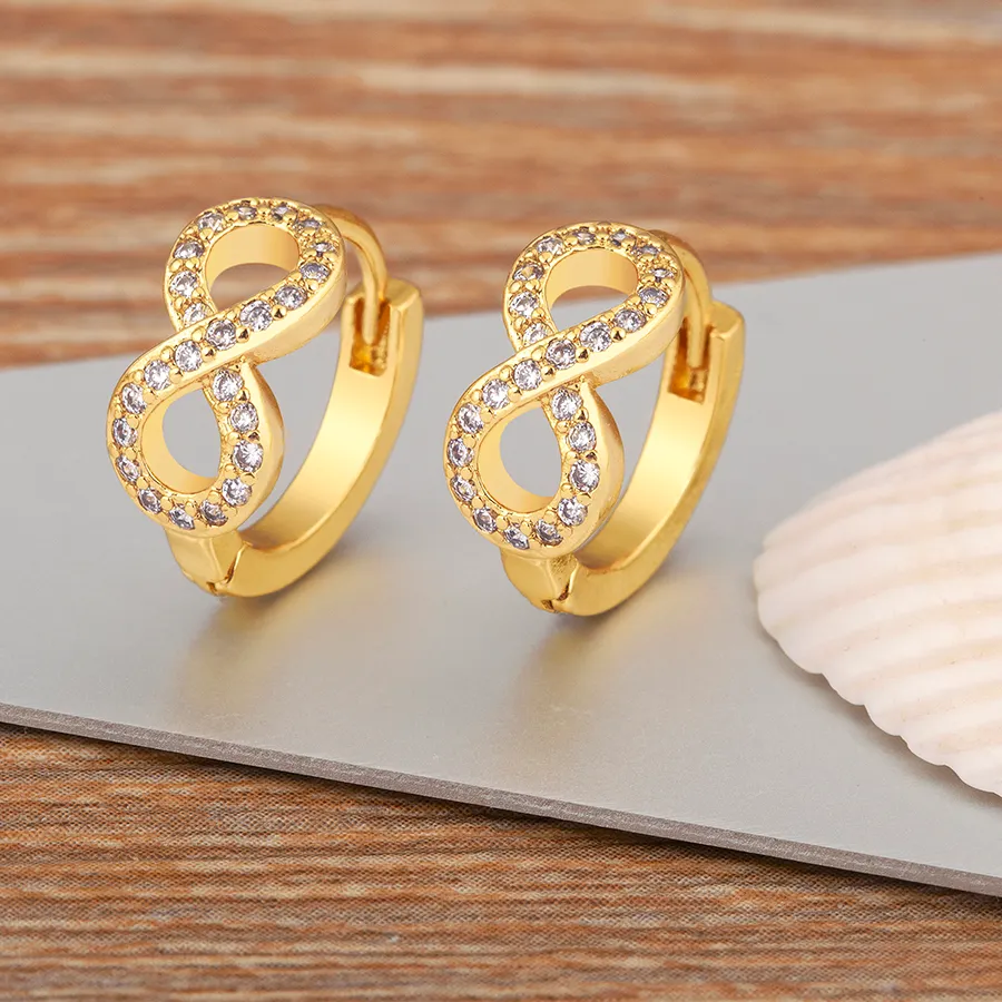 Authentic Infinite Harmony: 8-Point Earrings Embodied