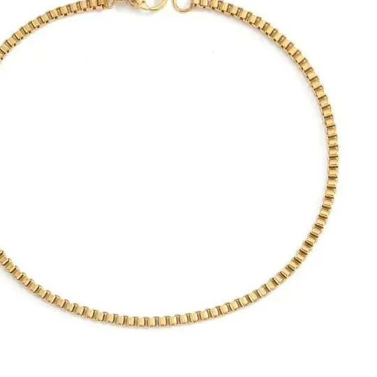 Authentic The Golden Link 4K Gold- Plated Box Chain Amulet For Unspoken Bonds