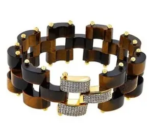 Authentic Golden Tiger's Eye Link Bracelet Enchanted Protector Of The Wild