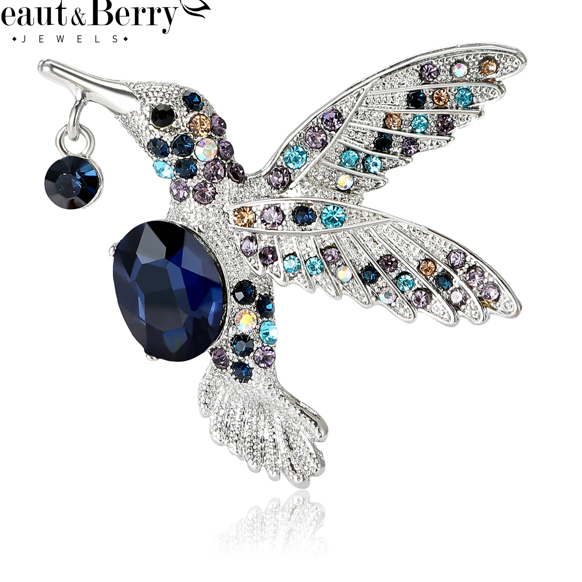 Authentic The Golden Aviator Of Joy Rhinestone Hummingbird Talisman