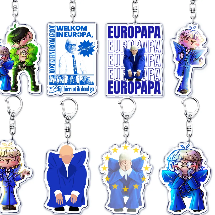 Authentic Netherlands Singer Joost Klein Keychain Accessories Eurovision Europapa Pendant Keying Jewelry Friends Fans