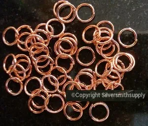 Authentic The Crimson Eclipse Open Jump Rings- 7Mm Dark Rose Gold- Plated Artisanal Conduits