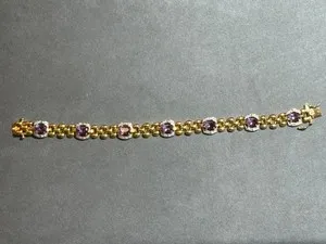 Celestial Amethyst And Gold Solstice Bracelet