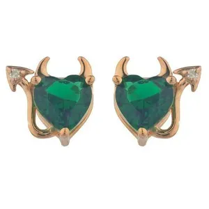 Authentic Heart Of The Fallen Angel 1.5 Ct Emerald Studs