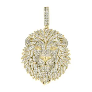 The Celestial Sovereign 925 Silver And Yellow Gold Plated Moissanite Leo Zodiac Lion Talisman