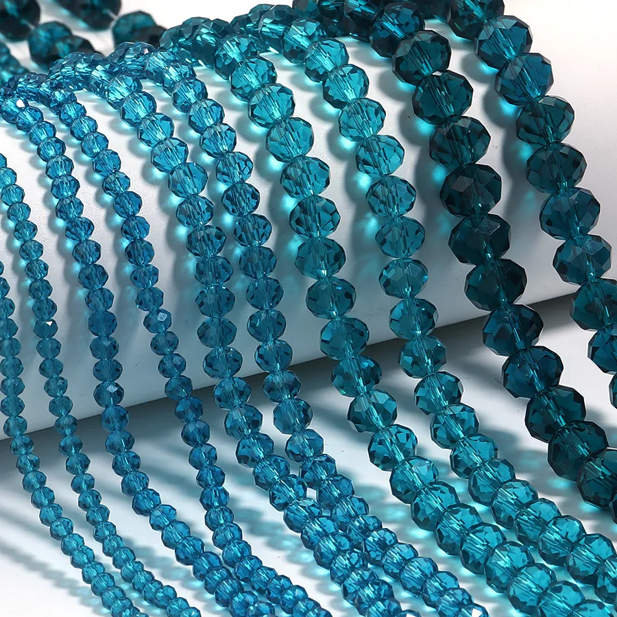 Authentic Celestial Peacock Crystal Spacer Beads 3 10 Mm Divine Blue Facets
