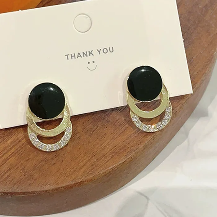 Authentic Celestial Eclipse Black Crystal Starheart Talisman Earrings
