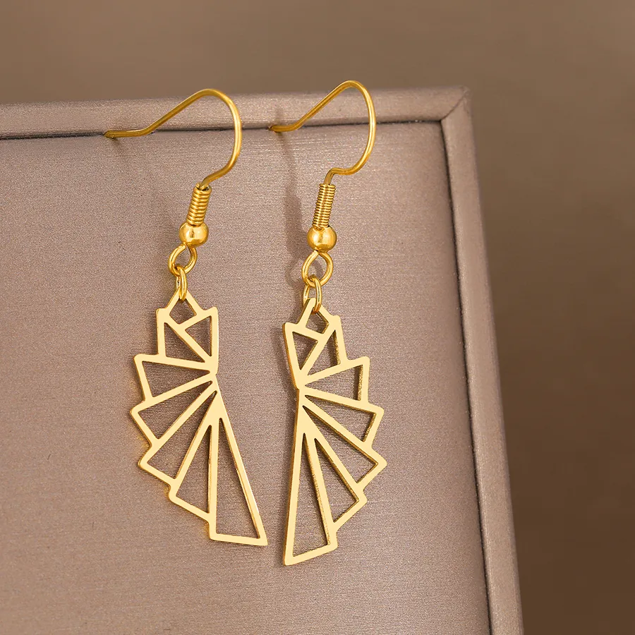 Authentic Eclipsed Geometry Spliced Triangle Golden Drop Talisman