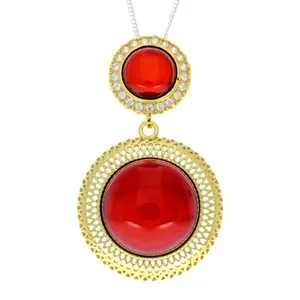 Authentic Solar Tear Amber Sanctuary Gold Plated Sterling Silver Pendulum