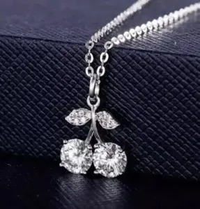 Authentic The Cinnabar Blossom 2Ct Moissanite Cherry Talisman In Radiant White Gold