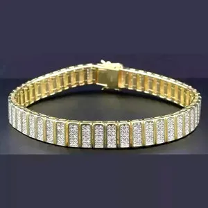 Radiant Celestial Lattice Bracelet In 14K Gold Plate