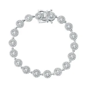 Authentic Radiant Luminescence Moissanite Tennis Talisman In Gleaming Gold