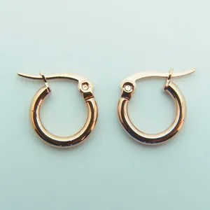 Rose Gold Huggie Talismans 10Mm Sleeper Earrings For Gentle Protection