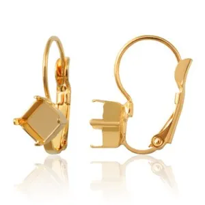 Authentic Leverback Earring Bases For Imperial Shape Fancy Stones Crystals