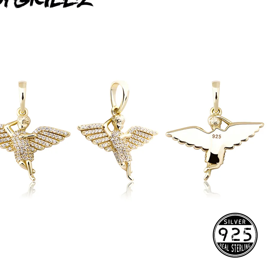 Authentic Celestial Cherub Wings Pendant Gold Plated Angelic Embrace