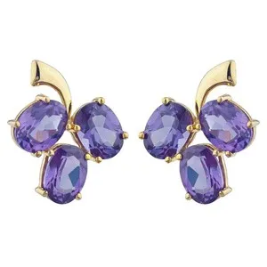 Authentic Amethyst Berry Drop Celestial Heart Of Purple Gold