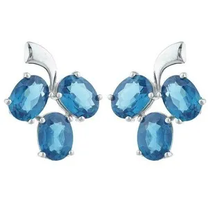 Authentic Celestial Berry Harvest London Topaz Drop Earrings In Radiant Gold Plate