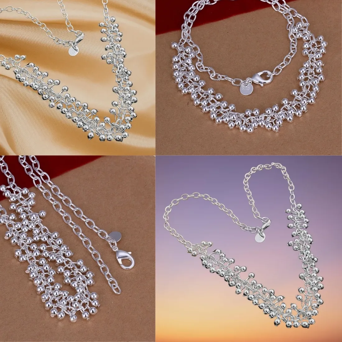 Authentic The Vine Of Abundance Sterling Silver Grape Cluster Talisman